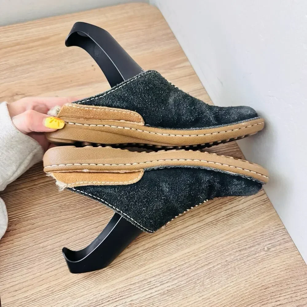 Ugg Kohala Black Suede Slide Slippers Girls Size 1
